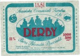NI428 Etichetă bere blondă specială Derby, Iași, Societatea comercială Zimbru SA, &icirc;nceputul anilor 1990