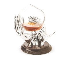 Incalzitor Cognac Silver Hands placat cu argint by Chinelli foto