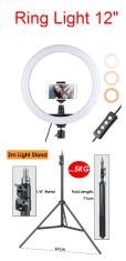 Lampa circulara LED 30 cm diametru,trepied 200 cm,rezistenta pana la 5 kg foto