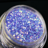 Cumpara ieftin Glitter cosmetic pentru machiaj si body art PK155(lila-albastrui holografic) KAJOL Beauty&trade;, 1g