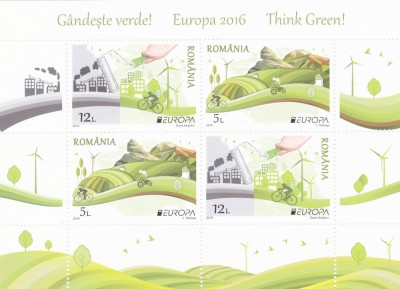 GANDESTE VERDE,EUROPA BLOC 2016,MODEL 1, MNH,ROMANIA.2016,Lp.2183a, MNH,ROMANIA. foto
