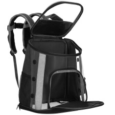 Rucsac transport animale talie mica-medie, maxim 15 kg, buzunare laterale, 38x34x26 cm, negru Household NewTrend