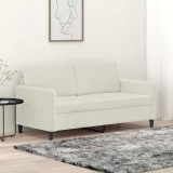vidaXL Canapea cu 2 locuri, crem, 140 cm, catifea 359450