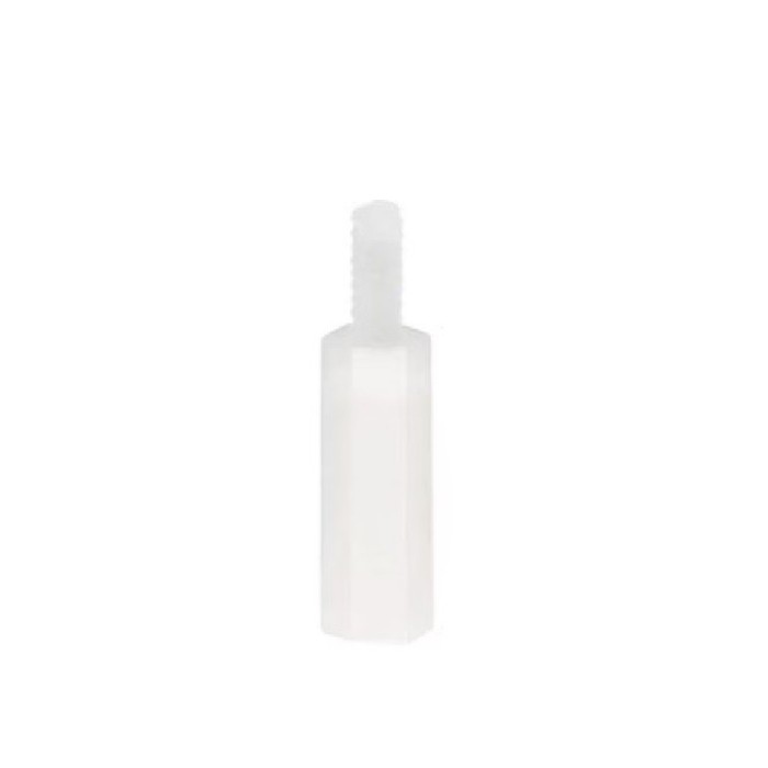 Set 20 distantieri hexagonali nylon M2.5, 15+6mm, alb, izolatori, pentru PCB si electronica