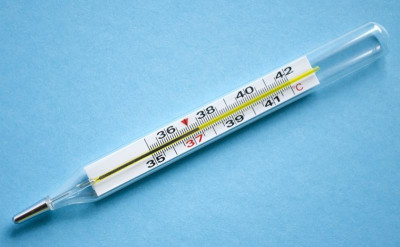 Termometru medical cu mercur foto
