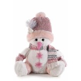 Cumpara ieftin Figurina Om de Zapada din textil alb roz gri 22 x 17 x 27 H