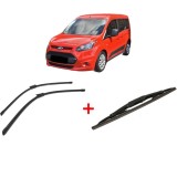 Cumpara ieftin Set 3 stergatoare FORD TOURNEO CONNECT / GRAND V408 MPV 2013-2022, parbriz si luneta, Bosch Twin