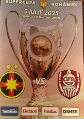 Program de meci FCSB v CFR Cluj (SuperCupa Romaniei) 5.7.2025 foto