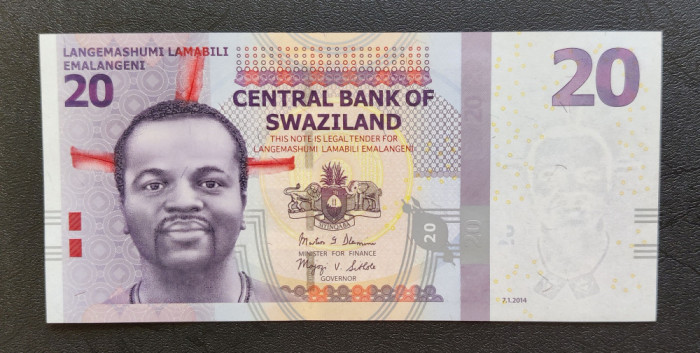 Swaziland - 20 Emalangeni (2014)