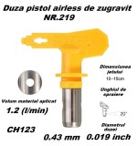 Cumpara ieftin Duza NR.219 pentru pistol airless de zugravit 0.43mm CH123