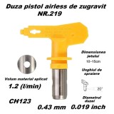 Duza NR.219 pentru pistol airless de zugravit 0.43mm CH123