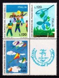 Italia 1977 - Ziua mărcii poștale, desene de copii, serie neuzata