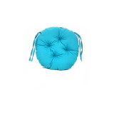 Perna decorativa rotunda, pentru scaun de bucatarie sau terasa, diametrul 35cm, culoare albastru, Palmonix