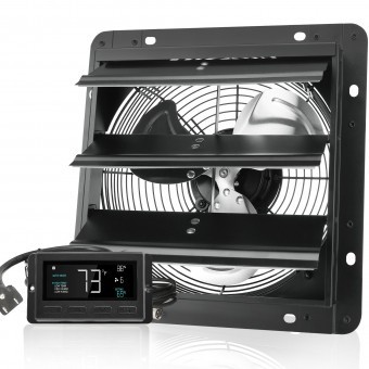 Ventilator evacuare pentru spatii comerciale, sere, depozite, Metal, 30 W, 1700 m&amp;sup3;/h, diametru 356 mm, 60 dB, Programator inteligent foto