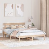 vidaXL Cadru de pat cu headboard 160x200 cm din lemn masiv de pin