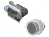 Comutator Push 22mm NO Negru fără IP66