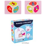 Set 12 Puzzle-uri de asociere din lemn - Evolution, 7Toys, Brand