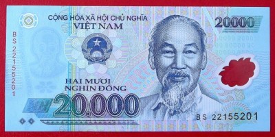 VIETNAM 20000 20.000 DONG 2022 polimer UNC necirculata ** foto