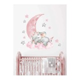 Cumpara ieftin Sticker Perete Autocolant Elefant pe Luna 60x67cm