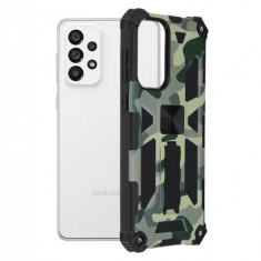 Husa Samsung Galaxy A73 5G Antisoc Cu Inel Stand Camuflaj TechBlzr