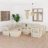 VidaXL Set mobilier grădină din paleți, 10 piese, lemn molid tratat 3063732