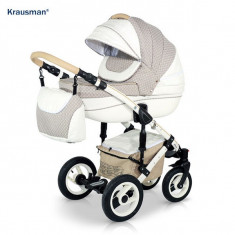 Krausman - Carucior 3 in 1 Sendo White-Beige foto