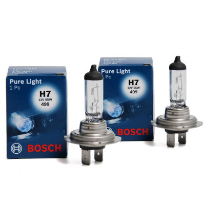 Set 2 Buc Bec Bosch H7 12V 55W Pure Light 1 987 302 777 foto