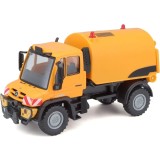 Macheta Maisto Mercedes Benz Unimog Road Sweeper 1:43 portocaliu replica metal die-cast