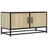Cumpara ieftin Dulap TV, stejar sonoma, 80x34,5x40 cm, lemn prelucrat si metal