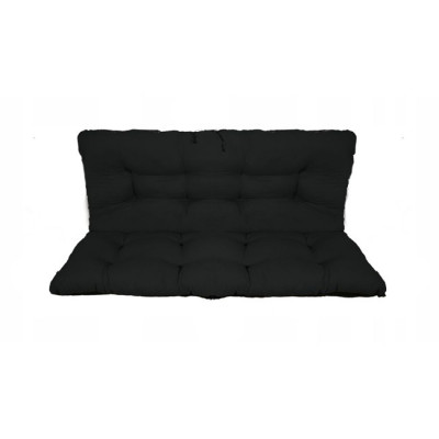 Set perne decorative pentru mobilier paleti, perna sezut 120x70 cm + perna spate 120x40 cm, culoare negru foto