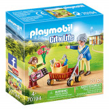 Jucarie Playmobil City Life, Bunica si fetita, 70194, Multicolor