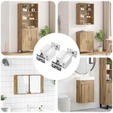 vidaXL Suport de suspendare pentru cabinet 2 pcs Alb 70 x 48 x 19 mm 864831