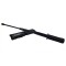 Baston telescopic flexibil DEPOX&reg;, maner cauciuc, 47 cm, negru