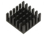 Radiator extrudat cu aripioare negre 24,2mm x 24,2mm