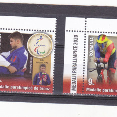 ROMANIA 2021 - MEDALII PARALIMPICE 2020,SERIE COMPLETA , MNH.