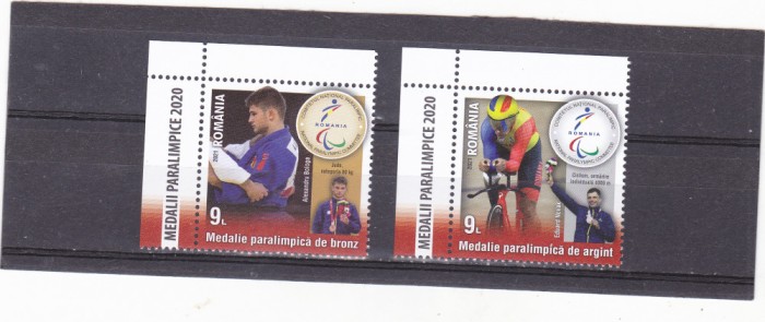 ROMANIA 2021 - MEDALII PARALIMPICE 2020,SERIE COMPLETA , MNH.