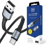 Cablu Date si Incarcare USB-A - USB-C 3MK Hyper N 18, 18W, 1m, Negru