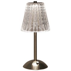 Lampa birou 3w 3in1 cu acumulator 1800mah - nickel auriu foto