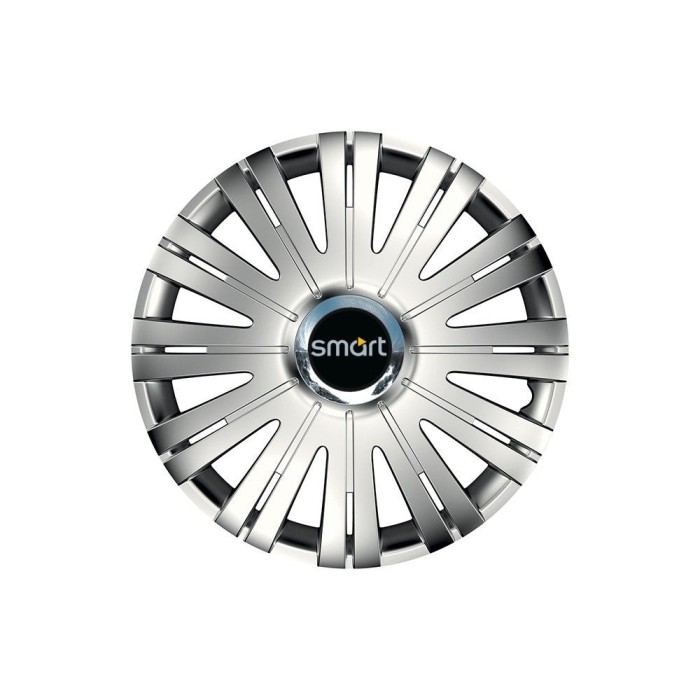 Set 4 capace roti Cu Inel Cromat Active R15 Compatibil Cu Smart