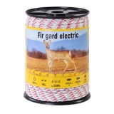 Fir gard electric tesut AgroElectro 200m, 150kg rezistenta, 0.09 Ohm/m,Alb+Rosu, pt animale domestice, salbatice