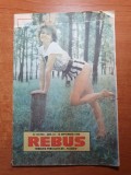 Revista rebus 15 septembrie 1990 - revista de divertisment - total necompletata