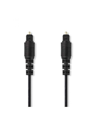 Cablu optic TOSLINK tata - TOSLINK tata 1m negru Nedis foto