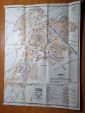 harta orasului sibiu-din anii &#039;20 -&#039;30-perioada interbelica-dimensiuni 42/30 cm