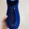 Forma ceramica peste, albastru-cobalt, cu gauri pentru agatare, 21x10x7.5cm