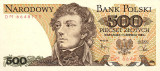POLONIA █ bancnota █ 500 Zlotych █ 1982 █ P-145d █ UNC █ necirculata