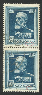 EROARE IN PERECHE TUSARE SUB ,, MA &amp;#039;&amp;#039; 1939 - Centenarul nasterii regelui Carol I foto