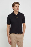 BOSS polo de bumbac culoarea negru, uni 50505776