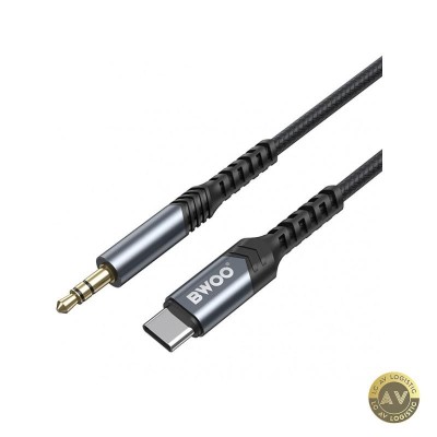 Cablu Audio USB-C - 3.5mm BWOO BO-AUX066 1.2m Negru foto