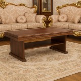 Cumpara ieftin Masuta cafea cu raft depozitare VML2, PAL, insertii MDF, 125x65x53 cm, Nuc