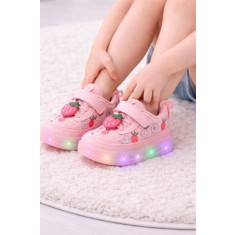 Adidasi roz cu luminite Capsunele (Marime Disponibila: Marimea 27)